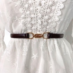 Polished Matte Formal Belt in Neutral