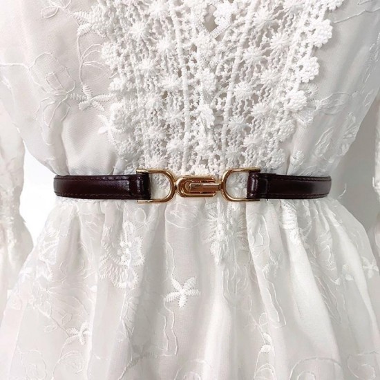 Polished Matte Formal Belt in Neutral