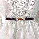 Polished Matte Formal Belt in Neutral