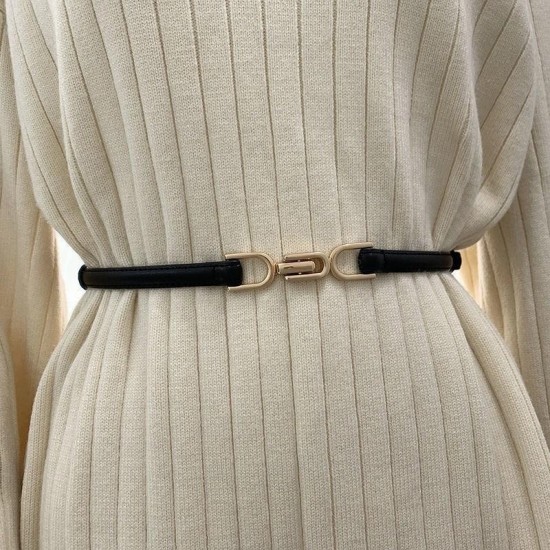 Polished Matte Formal Belt in Neutral