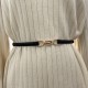 Polished Matte Formal Belt in Neutral