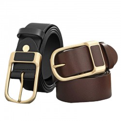 Comfort Fit Business Leather Belt in Neutral